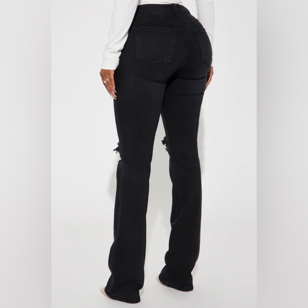 Jessie Mid Rise Distressed Bootcut Jeans - Picture 3 of 5